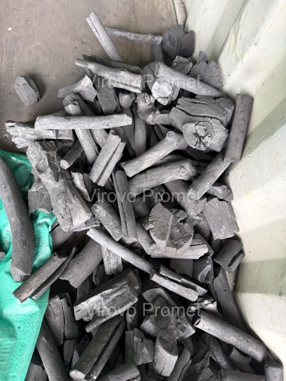 Close view of the shape and texture of Ayin restaurant charcoal