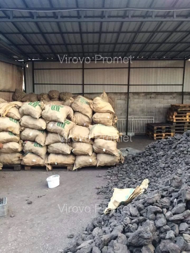 Coal bags in storage — Virovo Promet