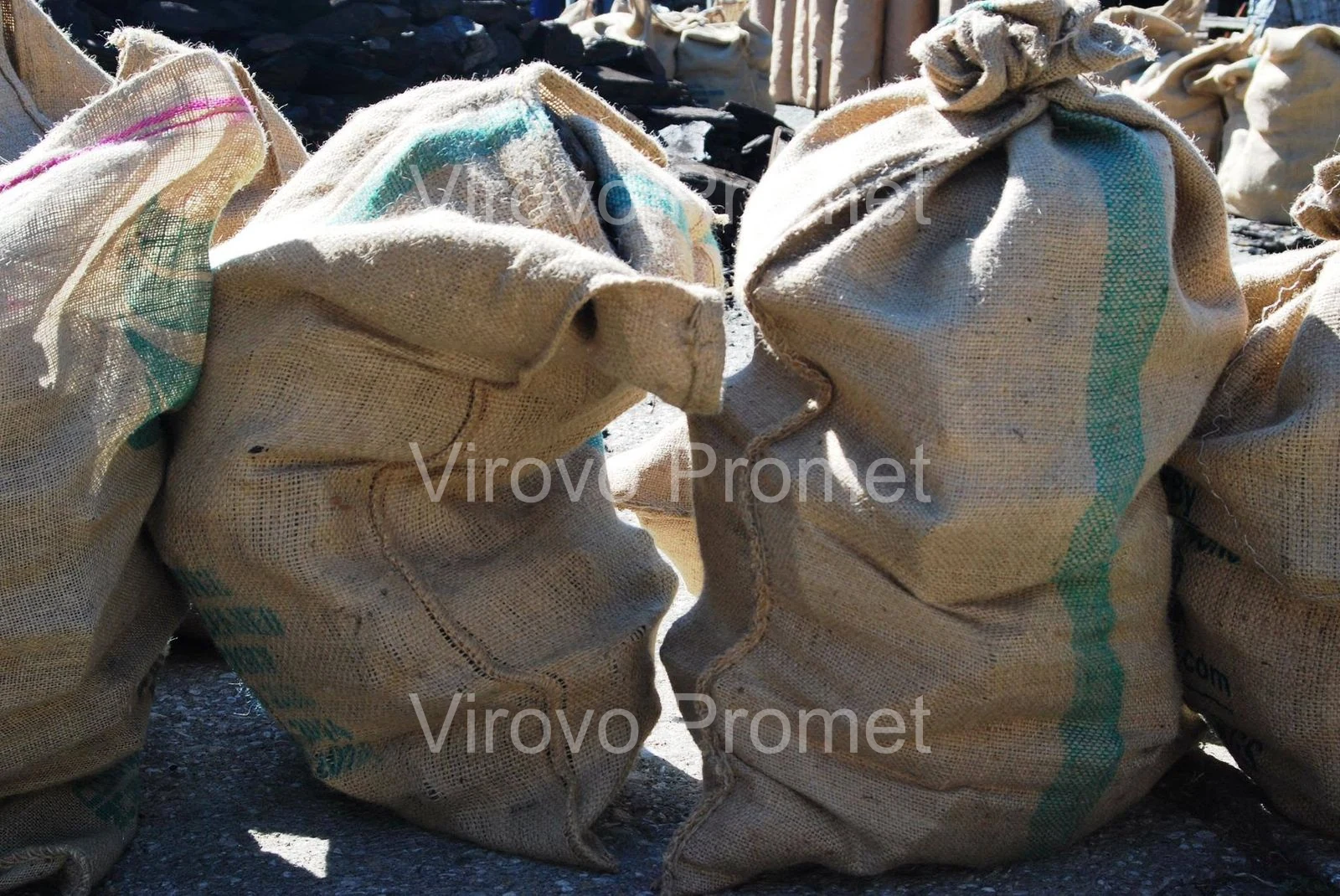 Coal bags in storage — Virovo Promet