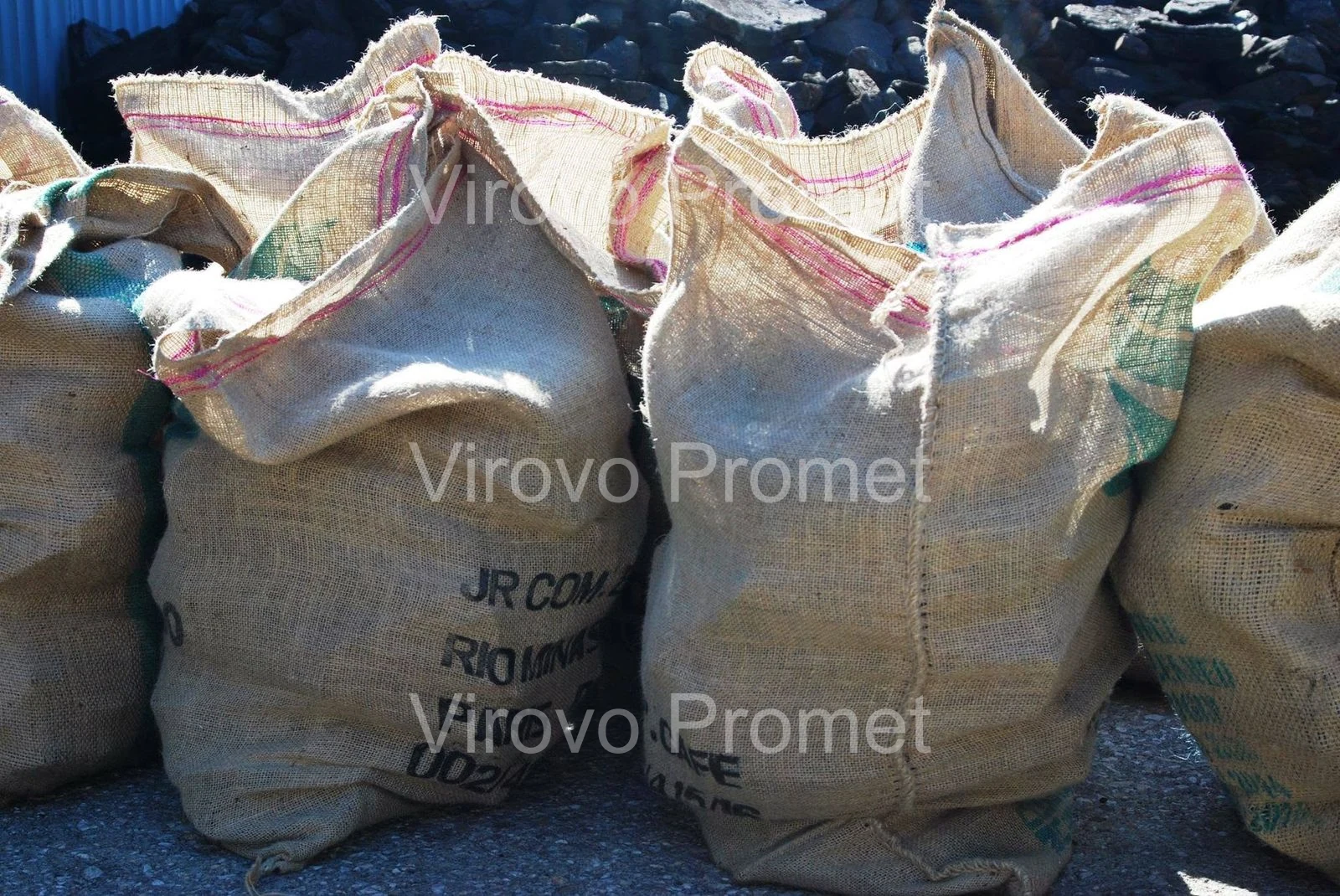 Coal bags in storage — Virovo Promet