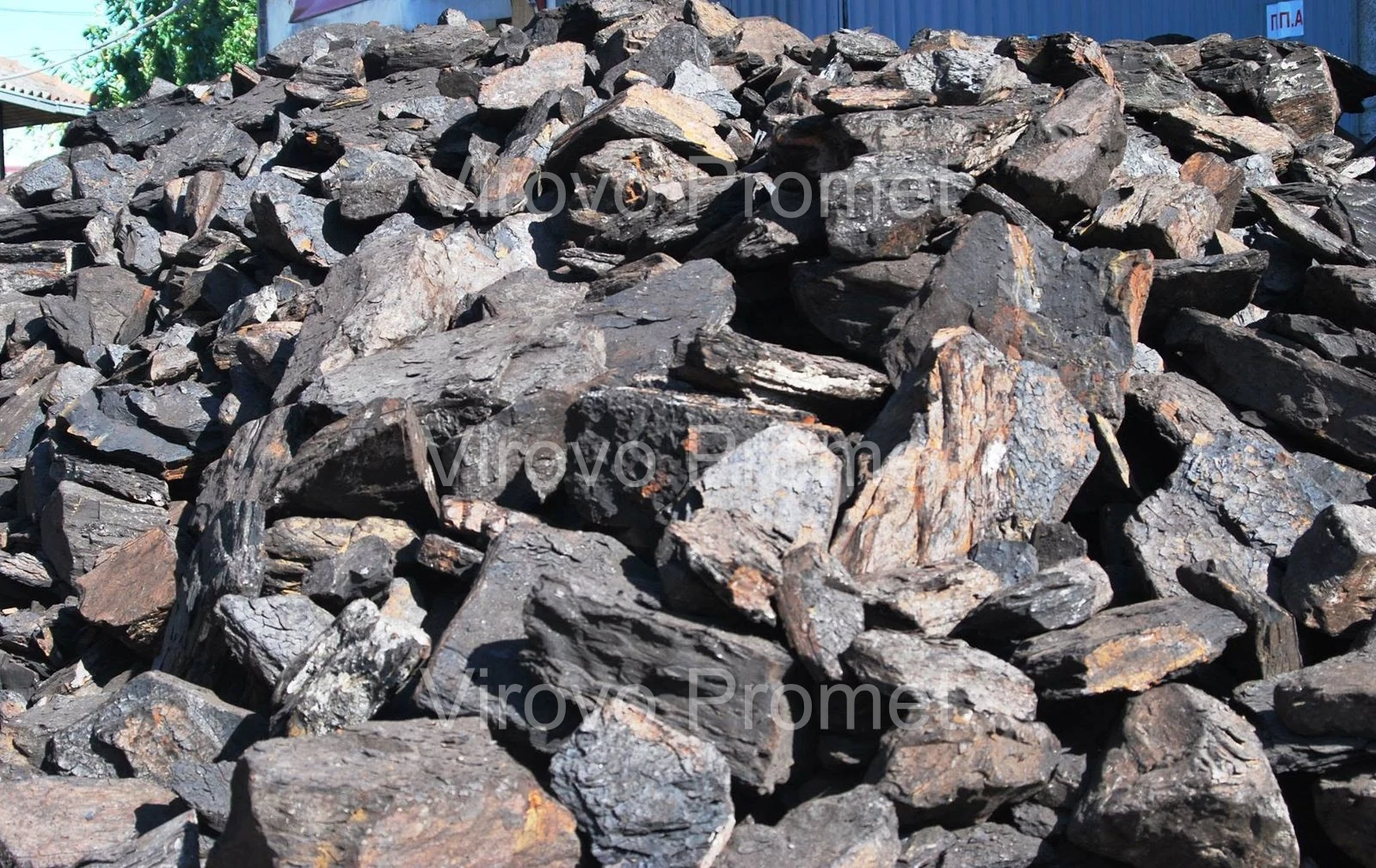 Coal pieces and stockpile — Virovo Promet